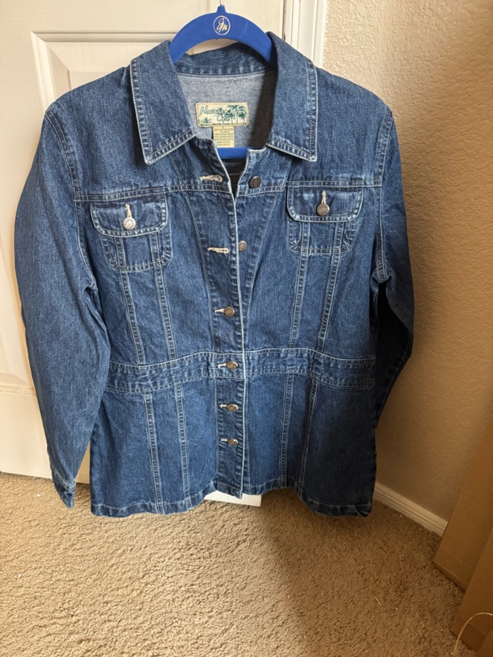 Havana Jacks Cafe Classic Blue Denim Jacket Shirt